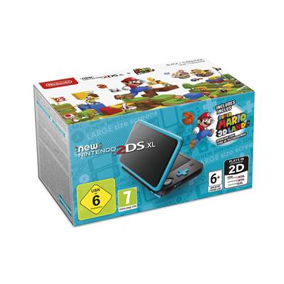 CONSOLE NEW 2DS XL NOIR TURQUOISE + SUPER MARIO LAND 3D / 12 - 2DS XL